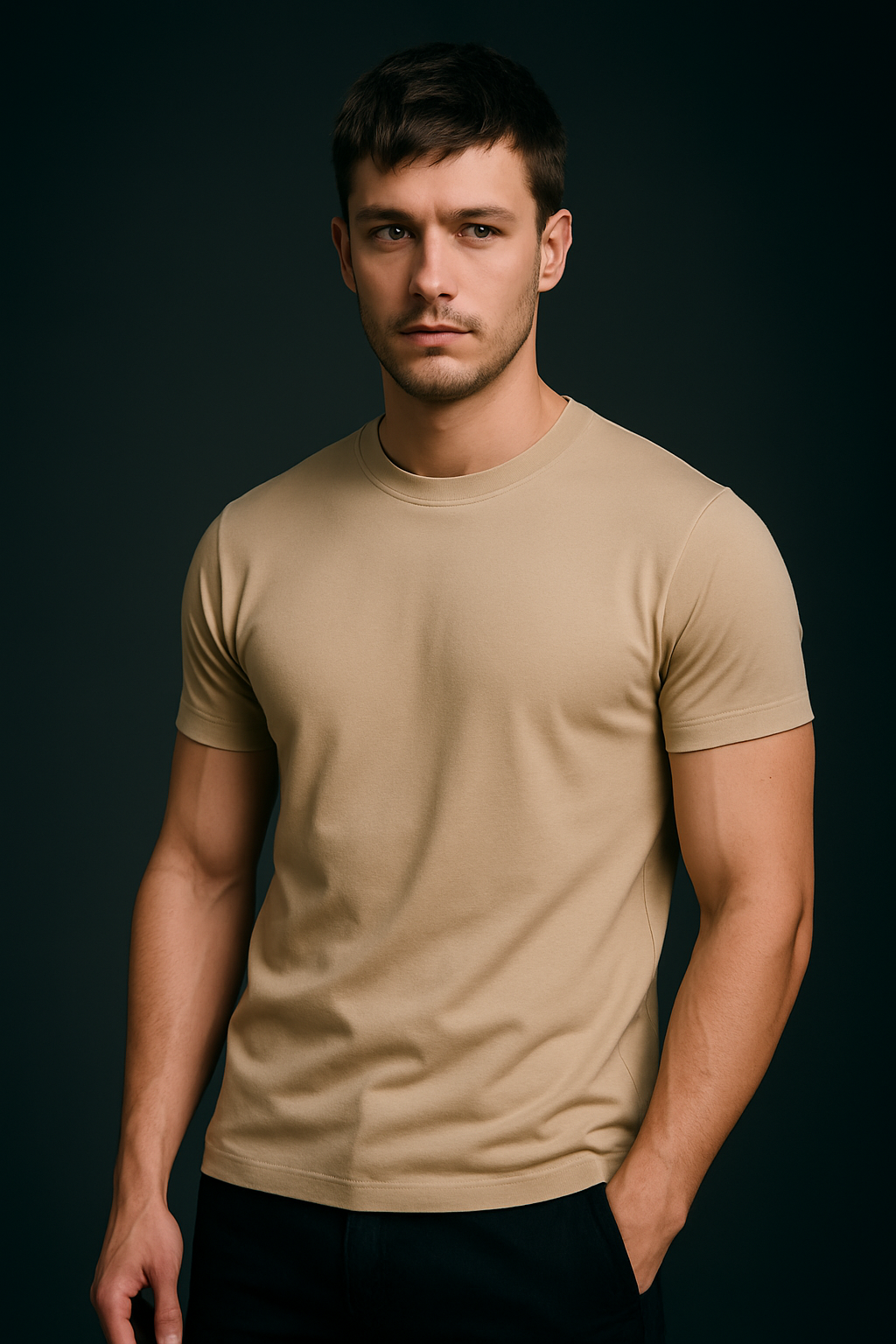 Sandstone Minimalist T-Shirt